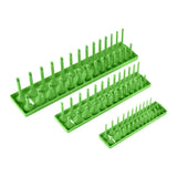 U.S. GENERAL Peg-Type SAE Socket Tray, 3 Piece, Green