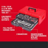 CRAFTSMAN 256-Piece Standard (SAE) and Metric Polished Chrome Mechanics Tool Set with Hard Case