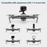 HeiyRC Sports Camera Mount for DJI Mini 3 Pro/Mavic 3/Air 2S/Mavic 2 Pro Zoom/Mini 1 2 Drone for OSMO Action 2 Insta360 One R X X2 for Gopro 13 Hero 5 6 7 8 Panoramic Camera Connector Holder Accessory
