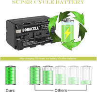 Bonacell NP-F750 Battery 2 Pack Compatible with Sony NP-F730, NP-F760, NP-F770, Compaitble with Sony CCD-TRV215 CCD-TR917 CCD-TR315 HDR-FX1000 HDR-FX7 HVR-V1U HVR-Z7U HVR-Z5U Camcorder