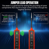 Power Circuit Probe Tester with Overload Protection and Component Activation, Polarity Identify Continuity Short Circuit Tester 6-24V with LED Test Light, Buzzer Warning,13FT Long Extension Cable