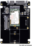 NFHK Combo M.2 NGFF B-Key & mSATA SSD to SATA 3.0 Adapter Converter Case Enclosure with Switch