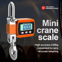 Hanging Scale, Hancaner Digital Crane Scale 1000lbs, Heavy Duty Crane Scale 500Kg LCD Backlight with 3 Unit Change/Tare/Zero for Construction Factory Building Hunting