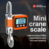 Hanging Scale, Hancaner Digital Crane Scale 1000lbs, Heavy Duty Crane Scale 500Kg LCD Backlight with 3 Unit Change/Tare/Zero for Construction Factory Building Hunting