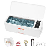 VEVOR Jewelry Cleaner Ultrasonic Machine, Ultrasonic Cleaner Machine 16oz (470ml) with 4 Timer Modes, Portable ultrasonic Jewelry Cleaner with Cleaning Basket for Eyeglasses, Watches, Dentures, Rings