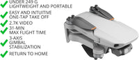 Mini 2 SE Drone DJI Mini 2 SE Aircraft Replacement - (Aircraft Only) - Excludes Remote, Battery, and Accessories