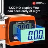 Hanging Scale, Hancaner Digital Crane Scale 1000lbs, Heavy Duty Crane Scale 500Kg LCD Backlight with 3 Unit Change/Tare/Zero for Construction Factory Building Hunting