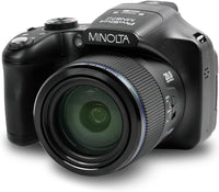 Minolta Pro shot 20 Mega Pixel HD Digital Camera with 67X Optical Zoom, Full 1080P HD Video & 16GB SD Card, Black