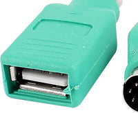 USB to PS/2 Adapter 1PC Green USB A Female to PS/2 Male Converter Changer Adapter for Keyboard, USB Keyboard to PS/2 Adapter