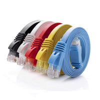 Cat 6 Ethernet Cable 5 ft (5 Pack)(at a Cat5e Price but Higher Bandwidth) Flat Internet Network Cable - Cat6 Ethernet Patch Cable Short - Cat6 Computer Cable for Cable Management