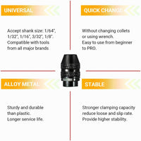 APEXFORGE M0 Plus Rotary Tool Accessories Kit, 519 Pcs Accessories, Keyless Chuck, 1/8" Diameter Shanks, Universal Fitment for Easy Cutting, Sanding, Grinding, Carving, Drilling,