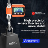 Hanging Scale, Hancaner Digital Crane Scale 1000lbs, Heavy Duty Crane Scale 500Kg LCD Backlight with 3 Unit Change/Tare/Zero for Construction Factory Building Hunting