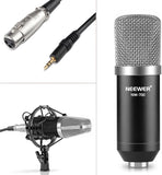 Neewer NW-700 Professional Condenser Microphone & NW-35 Suspension Boom Scissor Arm Stand with XLR Cable and Mounting Clamp & NW-3 Pop Filter & 48V Phantom Power Supply with Adapter Kit