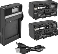 Bonacell NP-F750 Battery 2 Pack Compatible with Sony NP-F730, NP-F760, NP-F770, Compaitble with Sony CCD-TRV215 CCD-TR917 CCD-TR315 HDR-FX1000 HDR-FX7 HVR-V1U HVR-Z7U HVR-Z5U Camcorder