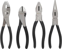 Basics Plier Tools, Set of 4, Black,silver