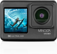 Minolta MNX5K1 5K Ultra HD / 24 MP Action Camera Kit with Waterproof Case