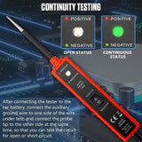 Power Circuit Probe Tester with Overload Protection and Component Activation, Polarity Identify Continuity Short Circuit Tester 6-24V with LED Test Light, Buzzer Warning,13FT Long Extension Cable