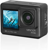 Minolta MNX5K1 5K Ultra HD / 24 MP Action Camera Kit with Waterproof Case