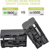 Bonacell NP-F750 Battery 2 Pack Compatible with Sony NP-F730, NP-F760, NP-F770, Compaitble with Sony CCD-TRV215 CCD-TR917 CCD-TR315 HDR-FX1000 HDR-FX7 HVR-V1U HVR-Z7U HVR-Z5U Camcorder