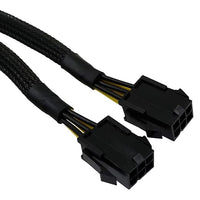 COMeap 6 Pin to 8 Pin GPU Adapter, Dual 6 Pin Female to 8 Pin Male GPU Power Sleeved Cable 9.5-inch(24cm)