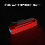 USB Rechargeable Bike Tail Light 2 Pack,1200mAh Runtime 50 Hours,Ultra Bright LED Bike Rear Light,5 Light Mode Options,IPX5 Waterproof(2 USB Cables Included)