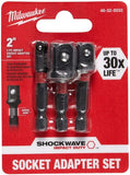 SHOCKWAVE Impact Duty 1/4 in. Hex Shank Socket Adapter Set (3-Piece)