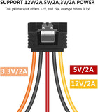 BENFEI 15 Pin SATA Power Y-Splitter Cable 8 Inches - 2 Pack