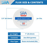 SRA Solder 135 Rosin Paste Soldering Flux For Electronics, No Clean Flux Made for Lead and Lead-Free Solder Circuit Boards and Copper Electrical Wire - Safe Clean Residues with No Goopy Mess (2oz Jar)