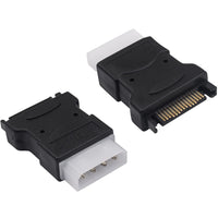 Duttek SATA Male to molex Male Adapter, SATA to LP4, molex to SATA Power Adapter,15Pin SATA Male to 4 Pin IDE Male Adapter Connector Apply to Connector for Hard Drives (2 Packs)