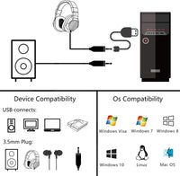 USB Sound Card USB to 3.5mm HeadphoneJack Audio Adapter USB to AUX Adapter for PC, Laptops, PS4, Windows, Mac, Linux …