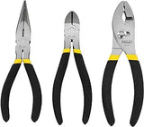 Stanley 3 pc. Drop Forged Steel Pliers Set 6 in. L Black/Yellow