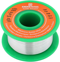 Solder Wire Lead Free Rosin Core Flux 0.8mm Electric Solder Fine Sn99 Ag0.3 Cu0.7 Flow 0.032in 0.11lb for Electronics Soldering Unlead 50g