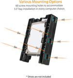 ICY DOCK Dual Tool-Less Dual 2.5 to 3.5 HDD Drive Bay SSD Mounting Bracket Kit Adapter | EZ-Fit Lite MB290SP-B (Two Units)