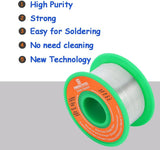 Solder Wire Lead Free Rosin Core Flux 0.8mm Electric Solder Fine Sn99 Ag0.3 Cu0.7 Flow 0.032in 0.11lb for Electronics Soldering Unlead 50g