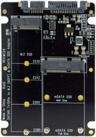 CableCC 2 in 1 Combo M.2 NGFF B-key & mSATA SSD to SATA 3.0 Adapter Converter Case Enclosure