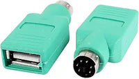 USB to PS/2 Adapter 1PC Green USB A Female to PS/2 Male Converter Changer Adapter for Keyboard, USB Keyboard to PS/2 Adapter