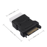 Duttek SATA Male to molex Male Adapter, SATA to LP4, molex to SATA Power Adapter,15Pin SATA Male to 4 Pin IDE Male Adapter Connector Apply to Connector for Hard Drives (2 Packs)