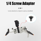 Mini 4 Pro Drone Camera Mount Top Carry Extension Bracket with 1/4 Screw Tripod Mount Adapter Compatible for DJI Mini 4 Pro/Mini 3 Pro/Mini 3 Drone Accessories for Action Camera/LED Flight Light