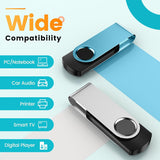Flash Drive 64GB Pack of 10 Thumb Drives Bulk Kepmem 64 Giga USB Drives Value Metal USB 2.0 Memory Sticks Swivel Pen Drive 64 GB Portable Jump Drive Colorful Multipack Zip Drives for Data Storage