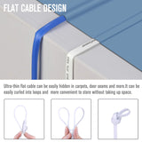 Cat 6 Ethernet Cable 10 ft (5 Pack) (at a Cat5e Price but Higher Bandwidth) Cat6 Internet Network Cable Flat - Ethernet Patch Cables Short - Computer LAN Cable with Snagless RJ45 Connectors