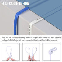 Cat 6 Ethernet Cable 5 ft (5 Pack)(at a Cat5e Price but Higher Bandwidth) Flat Internet Network Cable - Cat6 Ethernet Patch Cable Short - Cat6 Computer Cable for Cable Management