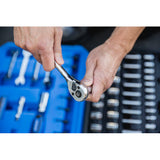 Kobalt 129-Piece Standard (SAE) and Metric Polished Chrome Mechanics Tool Set with Hard Case