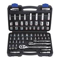 PITTSBURGH 1/4 In., 3/8 In., 1/2 In. Drive SAE And Metric Socket Set, 64-Piece