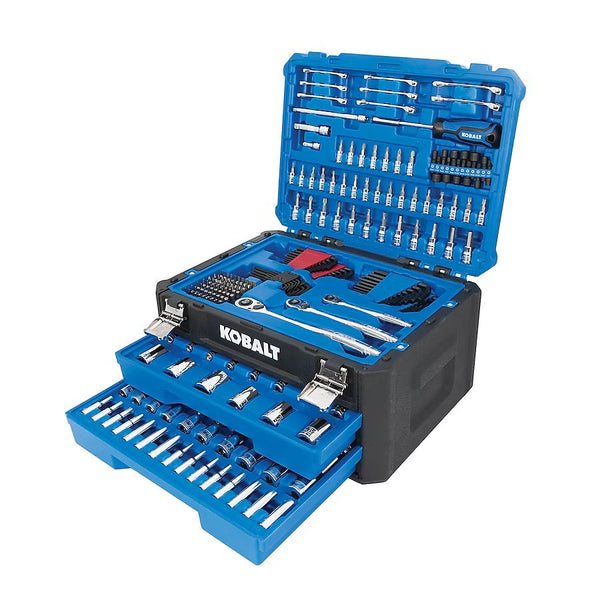 Kobalt 277-Piece Standard (SAE) and Metric Polished Chrome Mechanics Tool Set with Hard Case