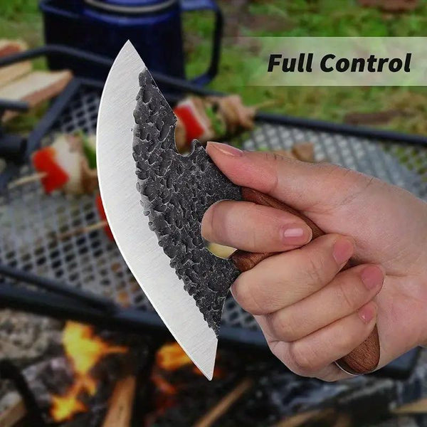 Stainless Steel Kitchen Knife with cover, Portable, Durable, Sharp Functional, with wooden Ergonomic Handle