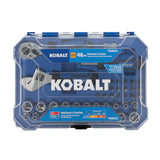 Kobalt 46-Piece Standard (SAE) and Metric Polished Chrome Mechanics Tool Set with Hard Case