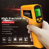 BSIDE Infrared Thermometer Laser Temperature Gun with Adjustable Emissivity for Cooking Pizza Oven Kitchen Automotive Griddle Engine Grill HVAC, Measures from -58℉ to 986℉