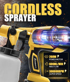 Cordless Paint Sprayer for Dewalt 20V Battery DCB206, HVLP Spray Paint Gun with 4 Nozzles and 1000ml Container for House Painting Interior and Exterior/Wood/Walls/Fence(Not Included Battery)