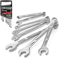 DURATECH 8-Piece Combination Wrenches Set, SAE 5/16" to 3/4",12-Point, with Wrench Organizer