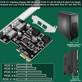 FebSmart 2-Ports Superspeed 5Gbps USB 3.0 PCI Express Expansion Card for Windows, MAC OS X and Linux Desktop PCs, Built in Self-Powered Technology, No Need Additional Power Supply (FS-U2S-Pro)